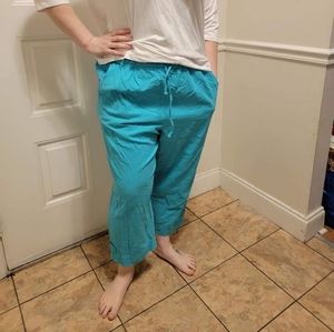 Appleseed's XL Cropped Blue Cotton Pants
